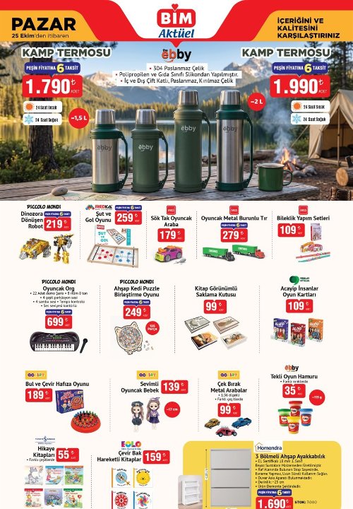25 Ekim BİM aktüel kataloğu satışta! Bugün BİMe neler geldi?