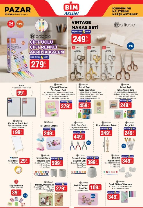 25 Ekim BİM aktüel kataloğu satışta! Bugün BİMe neler geldi?