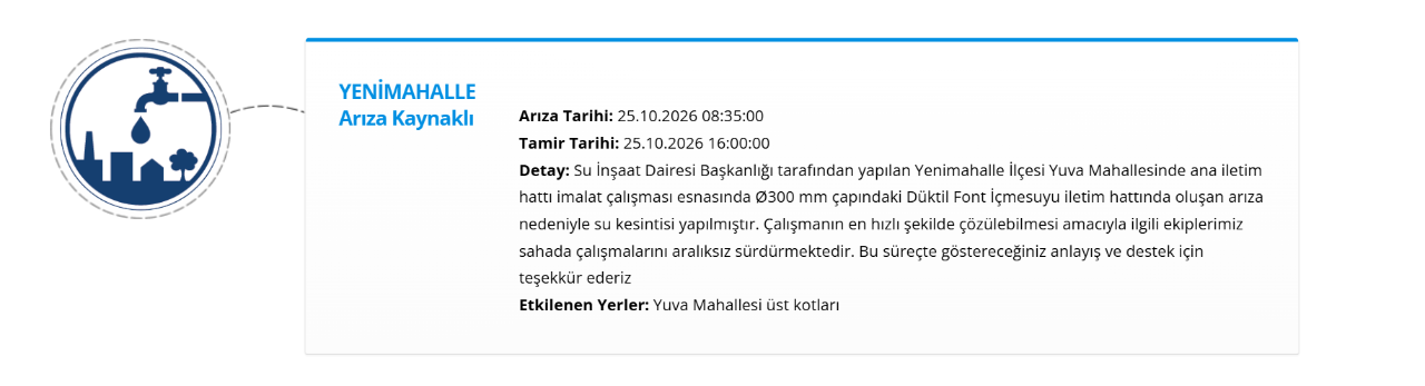 ASKİ su kesintisi 25 Ekim! Ankara'da suların geleceği saat belli oldu