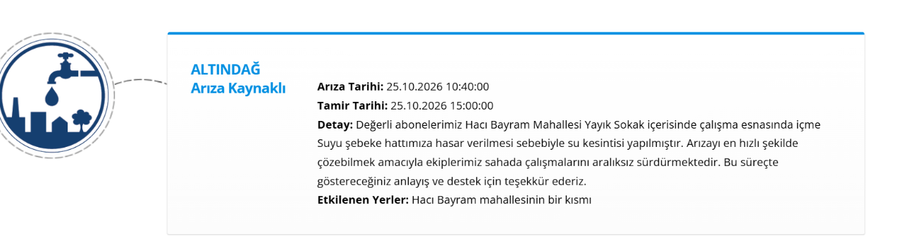 ASKİ su kesintisi 25 Ekim! Ankara'da suların geleceği saat belli oldu