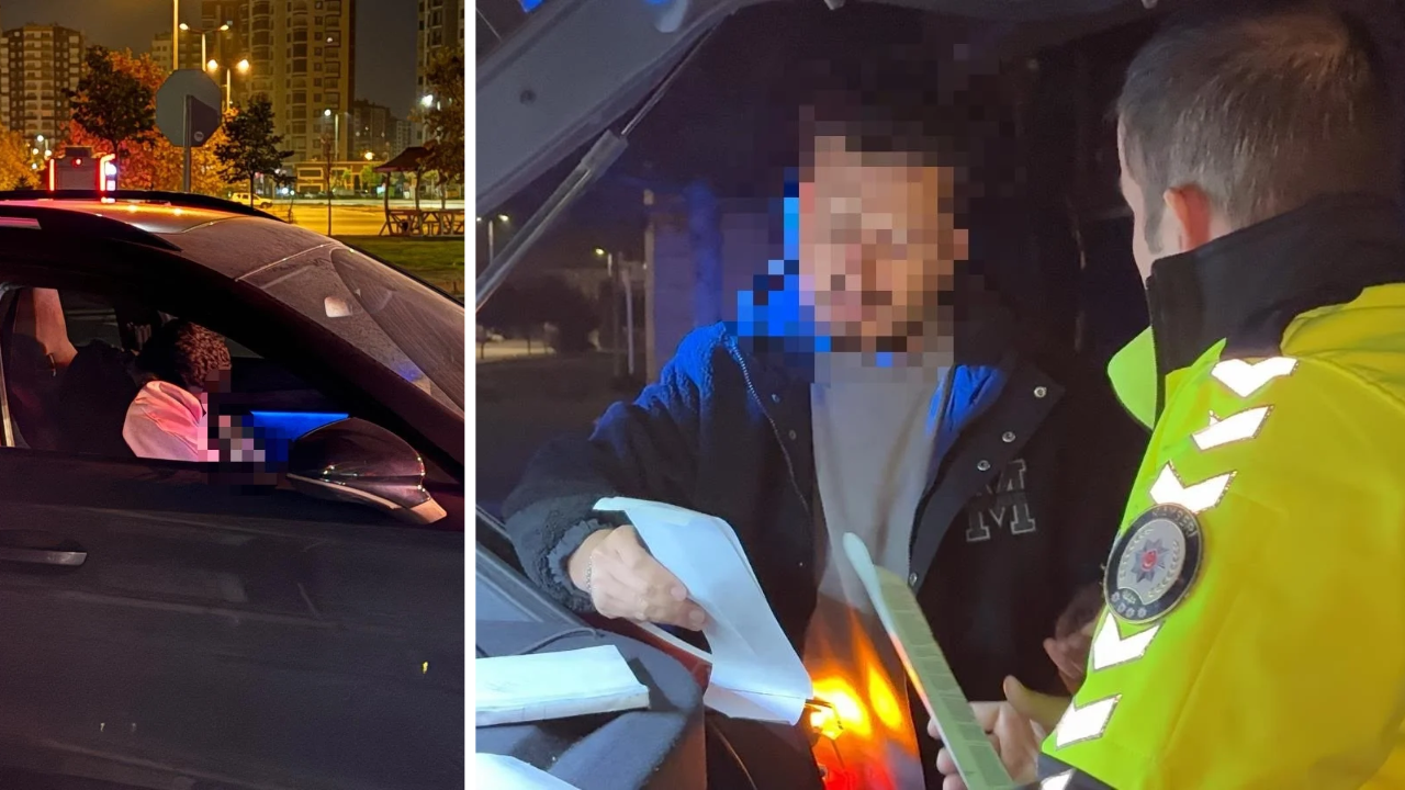 Kırmızı ışıkta uyuyakalan sürücüden pes dedirten sözler! Mesleğini söyleyip polisleri tehdit etti 