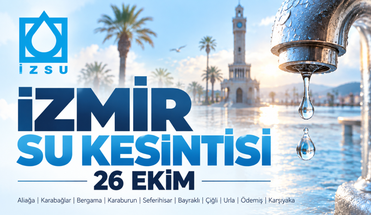 İzmir su kesintisi 26 Ekim! İZSU planlı kesinti (Aliağa, Karabağlar, Bergama, Karaburun, Seferihisar, Bayraklı, Çiğli, Urla, Ödemiş, Karşıyaka)