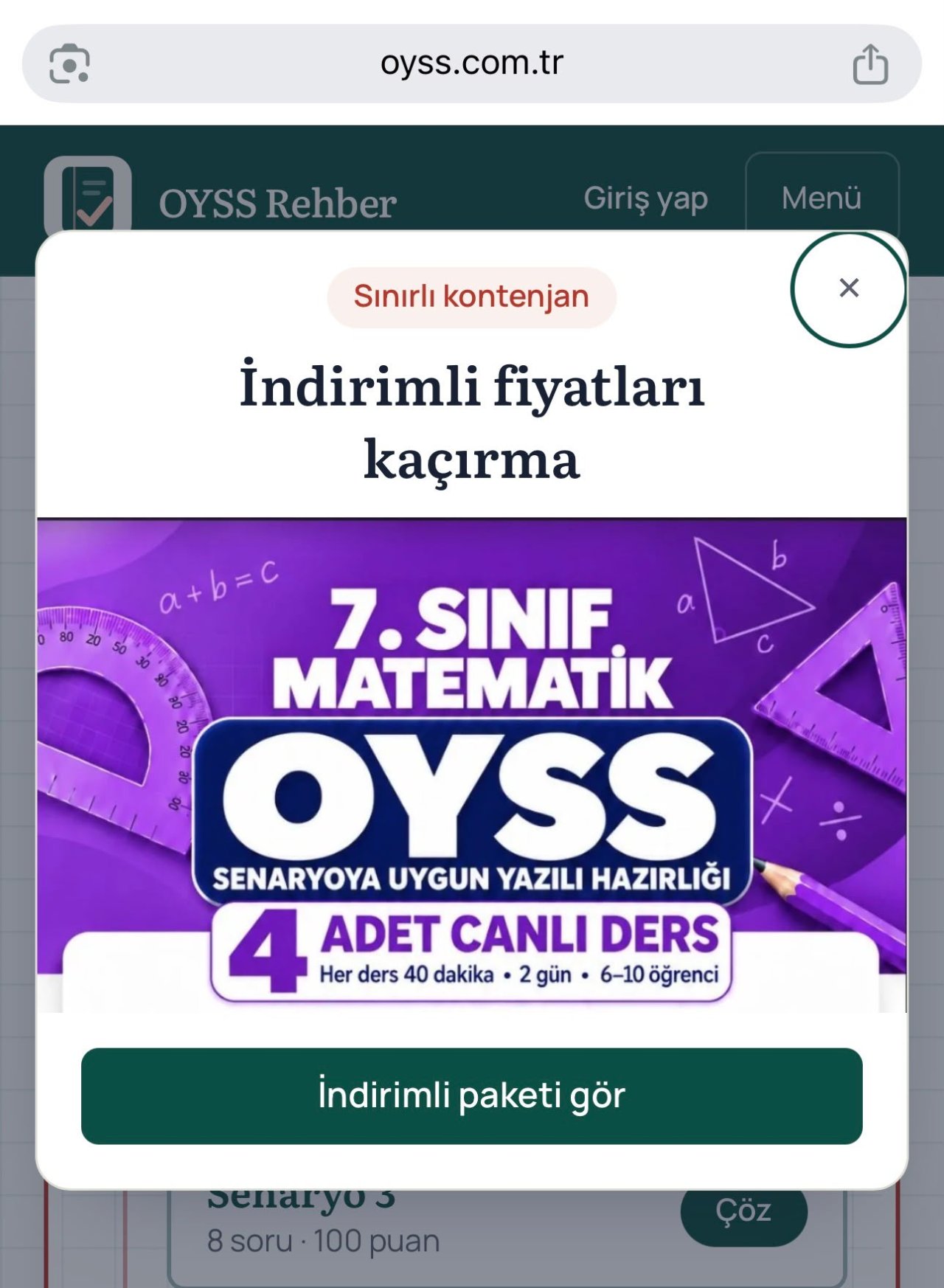 MEB daha sistemi açmadan fırsatçılar sahaya indi bile! OYSS bahane, reklam şahane