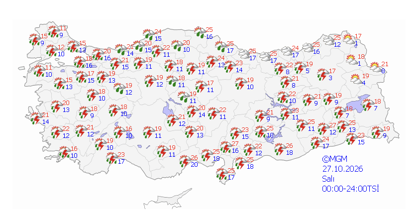 Yarın İstanbul'da okullar tatil mi son dakika? 27 Ekim için Meteoroloji'den 11 ilde sarı kodlu uyarı!
