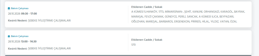 Ankara elektrik kesintisi 28-29 Ekim! Başkent EDAŞ elektrik kesintisi programı