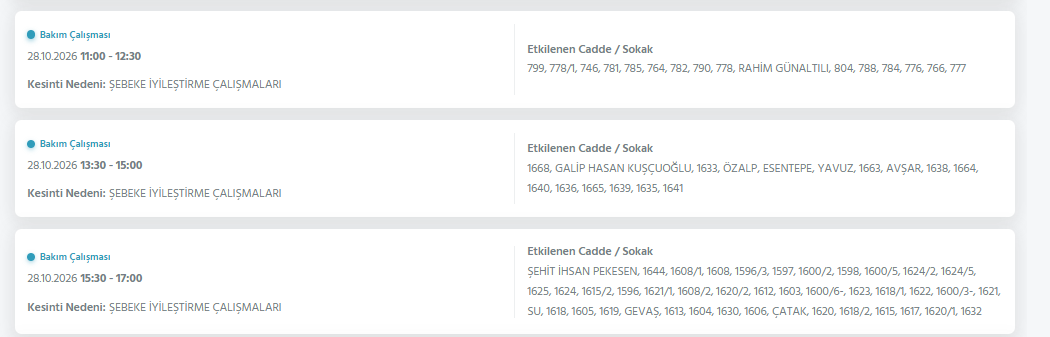 Ankara elektrik kesintisi 28-29 Ekim! Başkent EDAŞ elektrik kesintisi programı