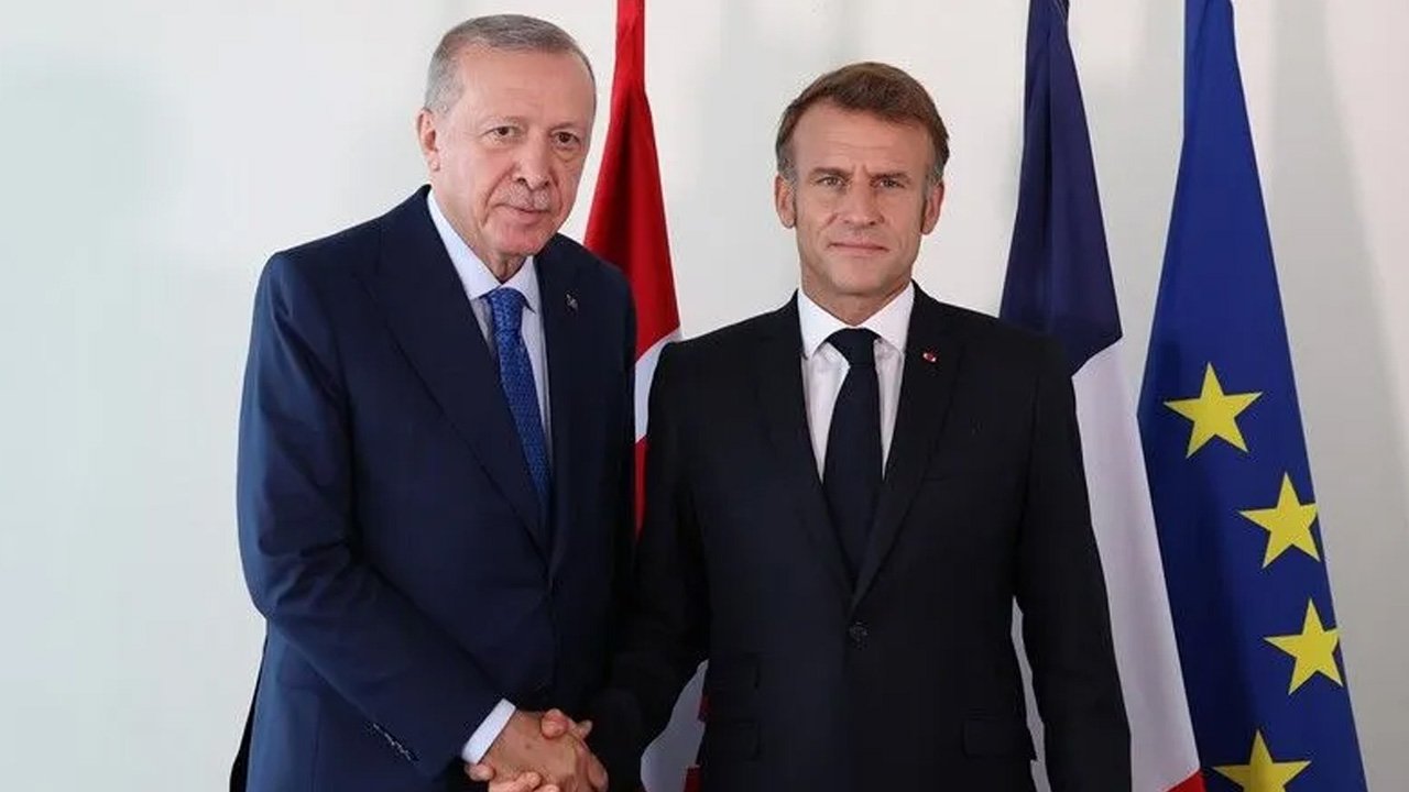 Cumhurbaşkanı Erdoğan, Macron ile görüştü