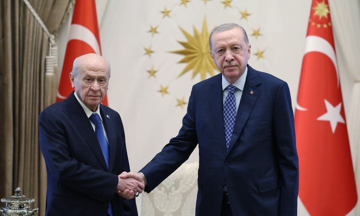 Cumhurbaşkanı Erdoğan ile MHP lideri Bahçeli Beştepe'de görüştü