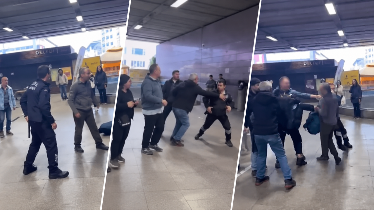 Mecidiyeköy Metrobüs Durağı'nda tekmeli kavga