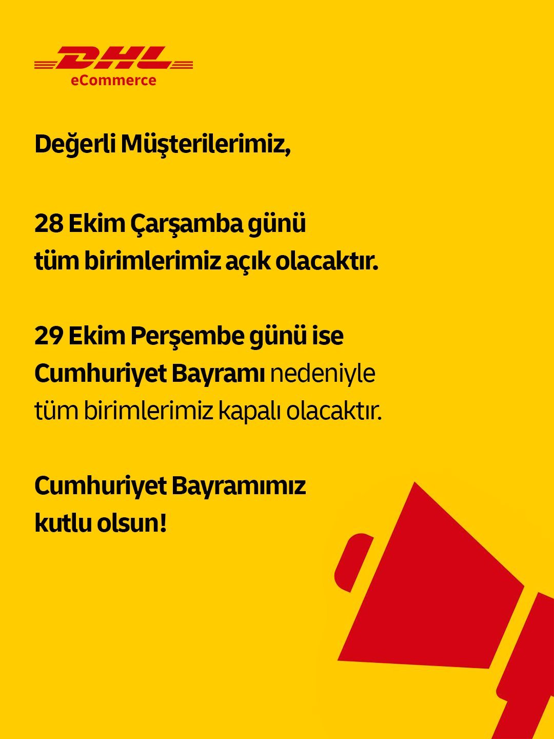 Yarın kargolar açık mı, çalışıyor mu? 29 Ekim kargoların çalışma durumu