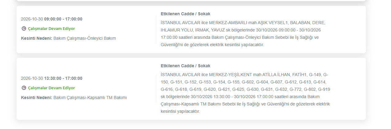 BEDAŞ İstanbul elektrik kesintisi 30 Ekim! 12 ilçede 8 saat sürecek