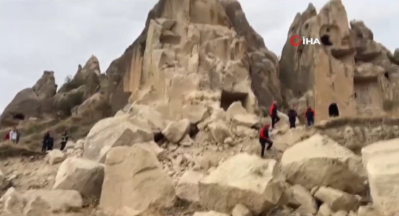 Kapadokyada peribacası çöktü! Ölü ve yaralılar var