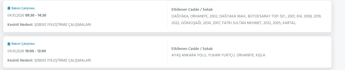 Ankara elektrik kesintisi 4-5-6 Ekim! Ankara elektrik kesintisi programı