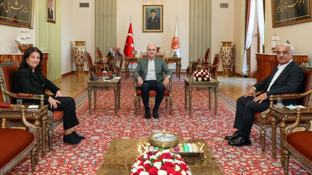 İmralı Heyeti, Meclis Başkanı Numan Kurtulmuş ile görüştü görseli
