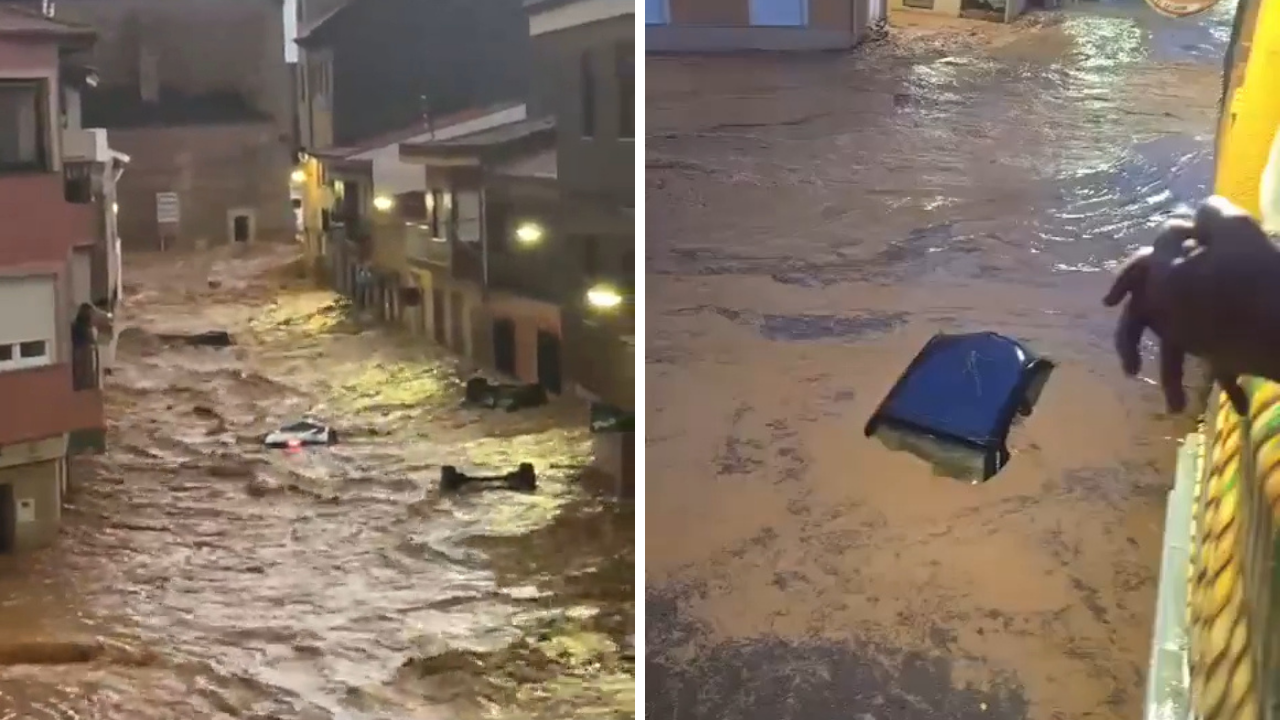 İspanya sele teslim! Yollar göle döndü, araçlar sürüklendi: Çok sayıda kişi ise mahsur