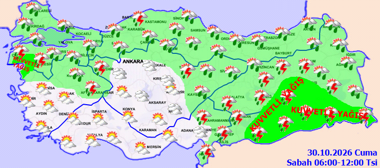 Bulutlu hava Türkiye’yi mesken tuttu! Sıcaklık 5 derece düşecek, Meteoroloji’den 20 il için sarı kodlu uyarı