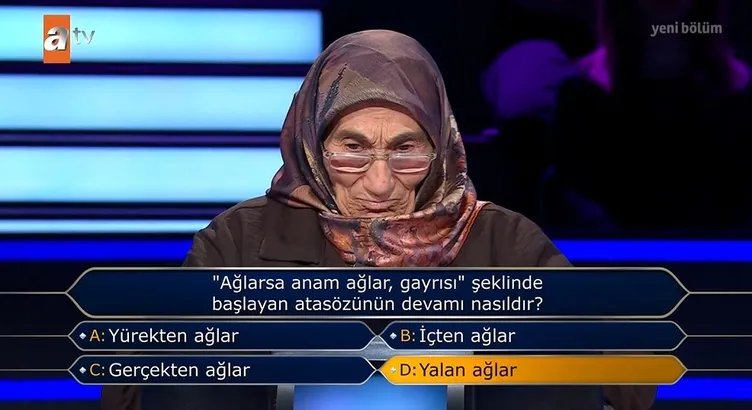 71 yaşındaki Gülfidan Teyze Milyoner'e damgasını vurdu! "Umre param çıktı"
