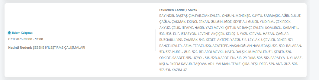 Ankara elektrik kesintisi 1-2 Kasım! Başkent EDAŞ elektrik kesintisi yaşanan ilçeler