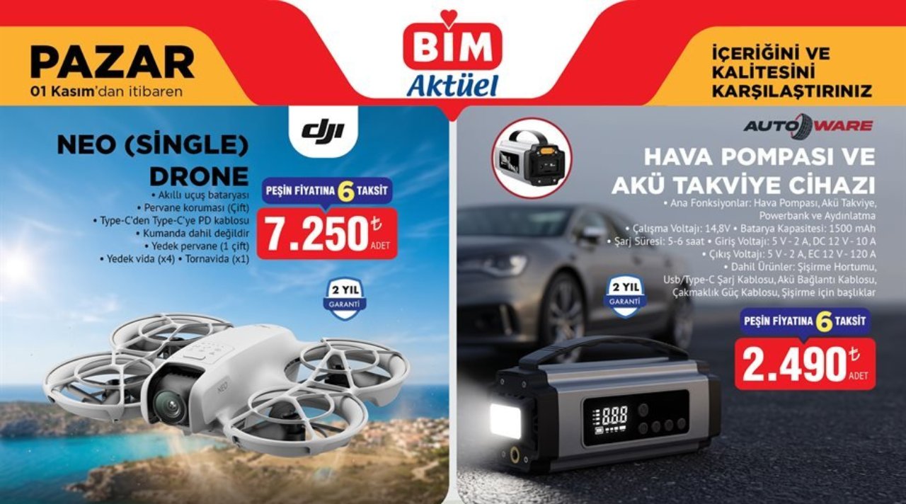 BİM aktüel ürünler kataloğu yenilendi! 1 Kasım Pazar günü BİMe neler geliyor?