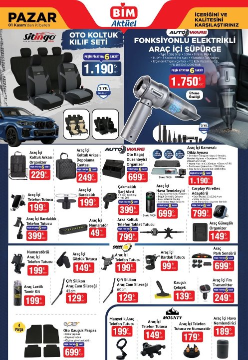 BİM aktüel ürünler kataloğu yenilendi! 1 Kasım Pazar günü BİMe neler geliyor?