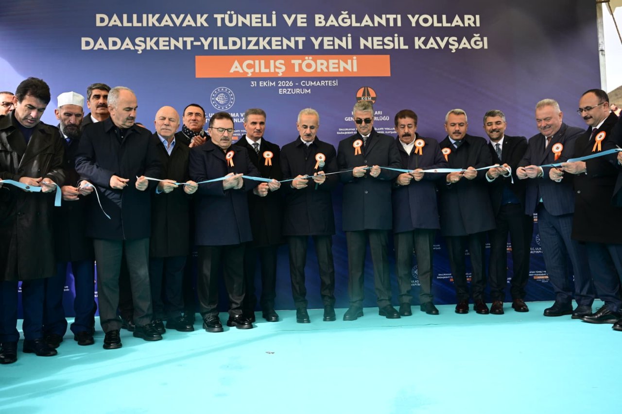 Erzurumda Dallıkavak Tüneli açıldı! 20 dakikalık yol 5 dakikaya düştü