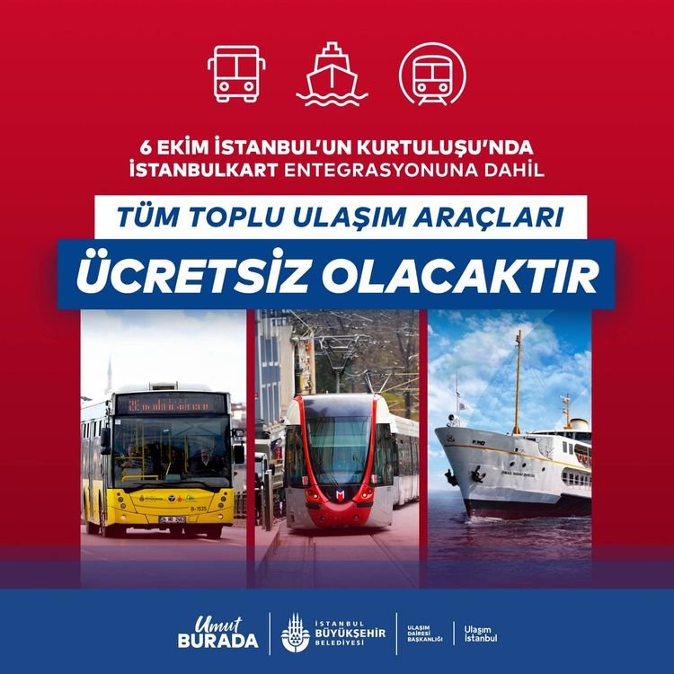 6 Ekim okullar tatil mi, toplu taşıma ücretsiz mi? İstanbulun Kurtuluşu 103. yılı