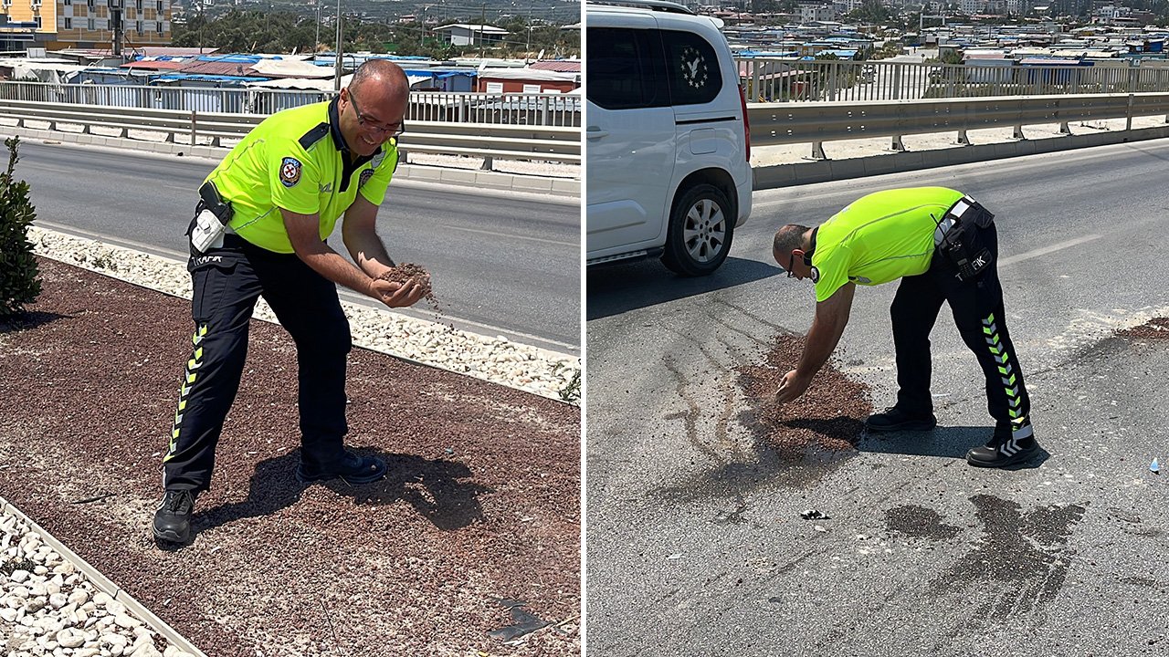 Bakan Çiftçi'den görev başındaki polise teşekkür: İyi ki varsınız görseli