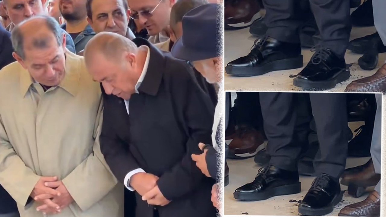 Fatih Terim ne yapacağını şaşırdı: Cenaze namazında ayakkabısı parçalandı
