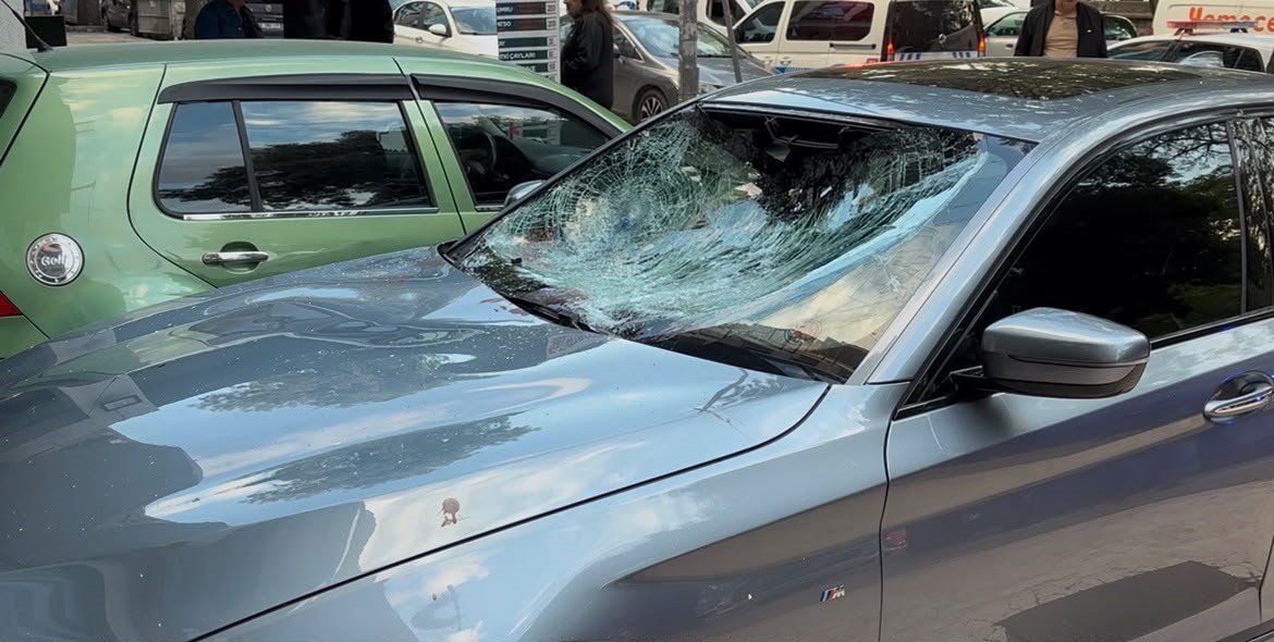 Ankara'da dehşete düşüren olay! Otelin 6’ncı kattan otomobilin üzerine düştü