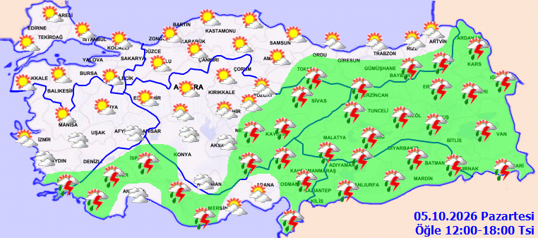 Bugün yağmur var mı? 5 Ekim İstanbul, Ankara, İzmir, Antalya, Bursa hava durumu