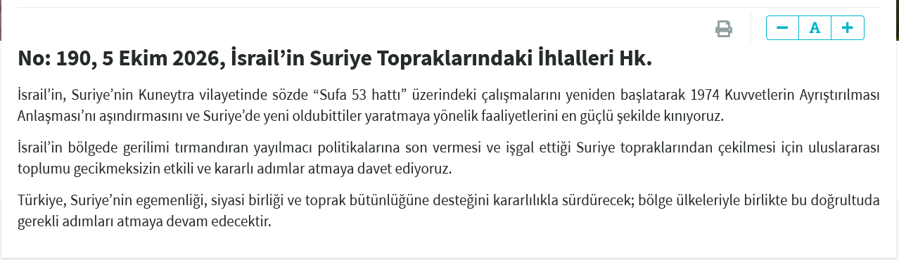 Dışişleri Bakanlığı'ndan İsrail uyarısı! Sufa 53 hattına dikkat çektiler