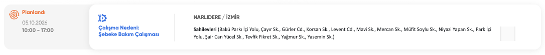 İzmir elektrik kesintisi 5-6-7 Ekim GDZ Elektrik (Bornova, Buca, Ödemiş, Bayraklı, Bayındır, Tire, Kiraz, Bergama, Urla, Çeşme, Aliağa, Kınık, Karaburun, Menderes)