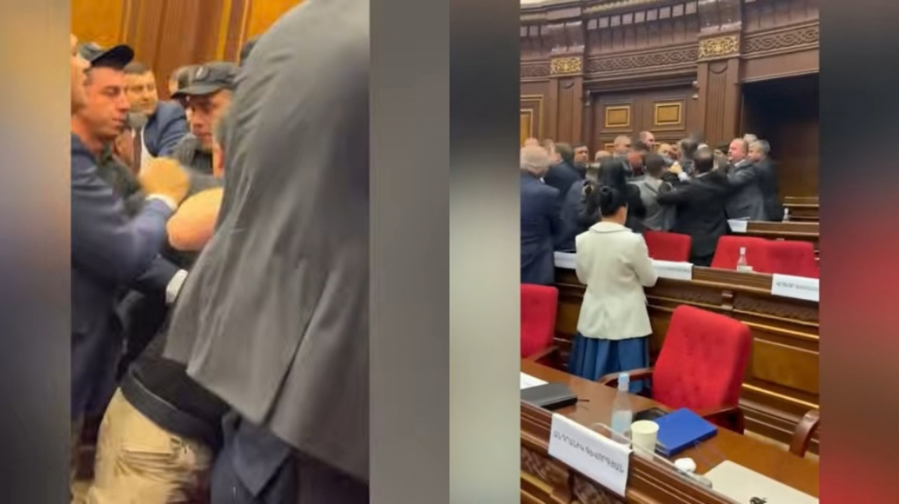 Ermenistan Meclisi'nde kavga! Yumruklar ve küfürler havada uçuştu görseli