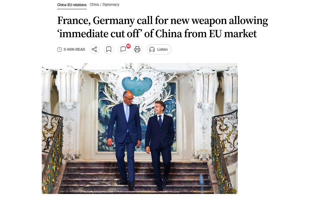 Macron ve Merz'den Çin'e karşı ortak teklif! Türkiye'yi yakından ilgilendiriyor