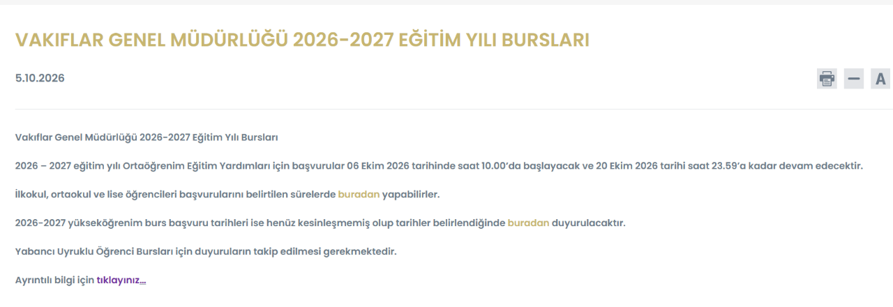 VGM ortaöğrenim burs başvuruları başladı! VGM burs başvurusu nasıl yapılır?