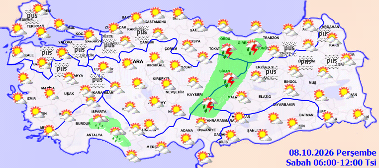 Bugün yağmur var mı, 8 Ekim Perşembe hava nasıl olacak? Meteoroloji'den günün tahmini