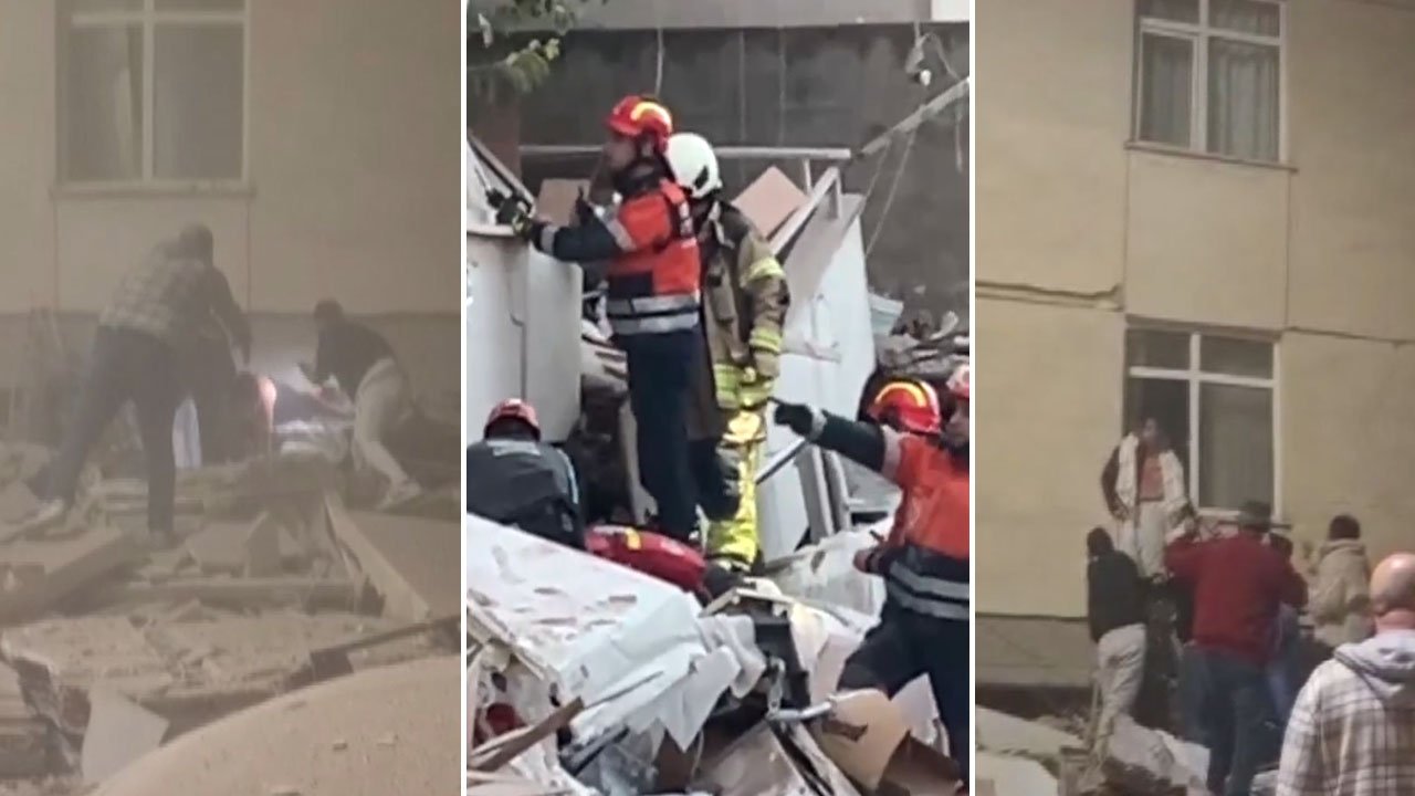 Maltepe'de 6 katlı bina çöktü! Mahsur kalanlar için tahliye çalışmaları başladı 
