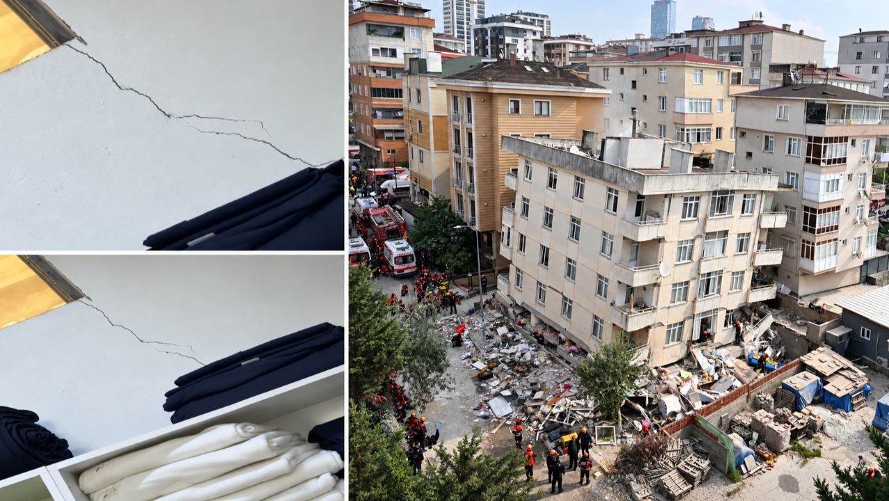 Maltepe'de çöken binanın nisan ayında çekilen görüntüsü çıktı: Ev üstümüze mi basıyor yoksa!