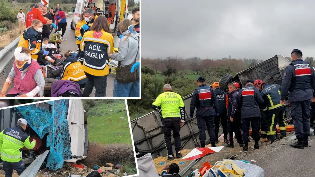 Antalya'da kaza! Yolcu otobüsü devrildi, ölü ve yaralılar var