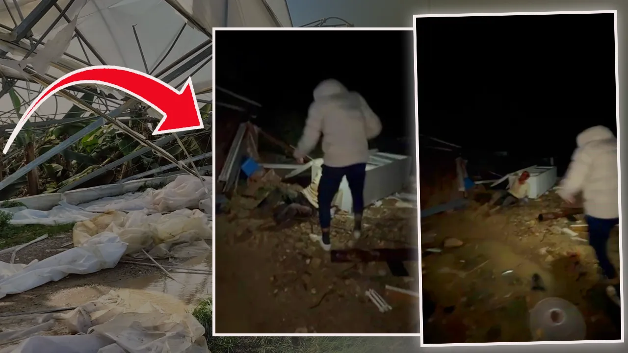 Hayat kurtaran çığlık! İçinde yaşadığı konteynerle metrelerce uzağa uçtu