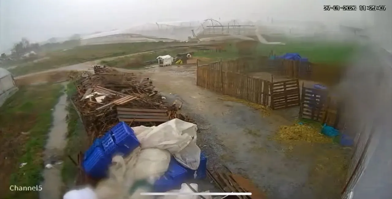 Hayat kurtaran çığlık! İçinde yaşadığı konteynerle metrelerce uzağa uçtu