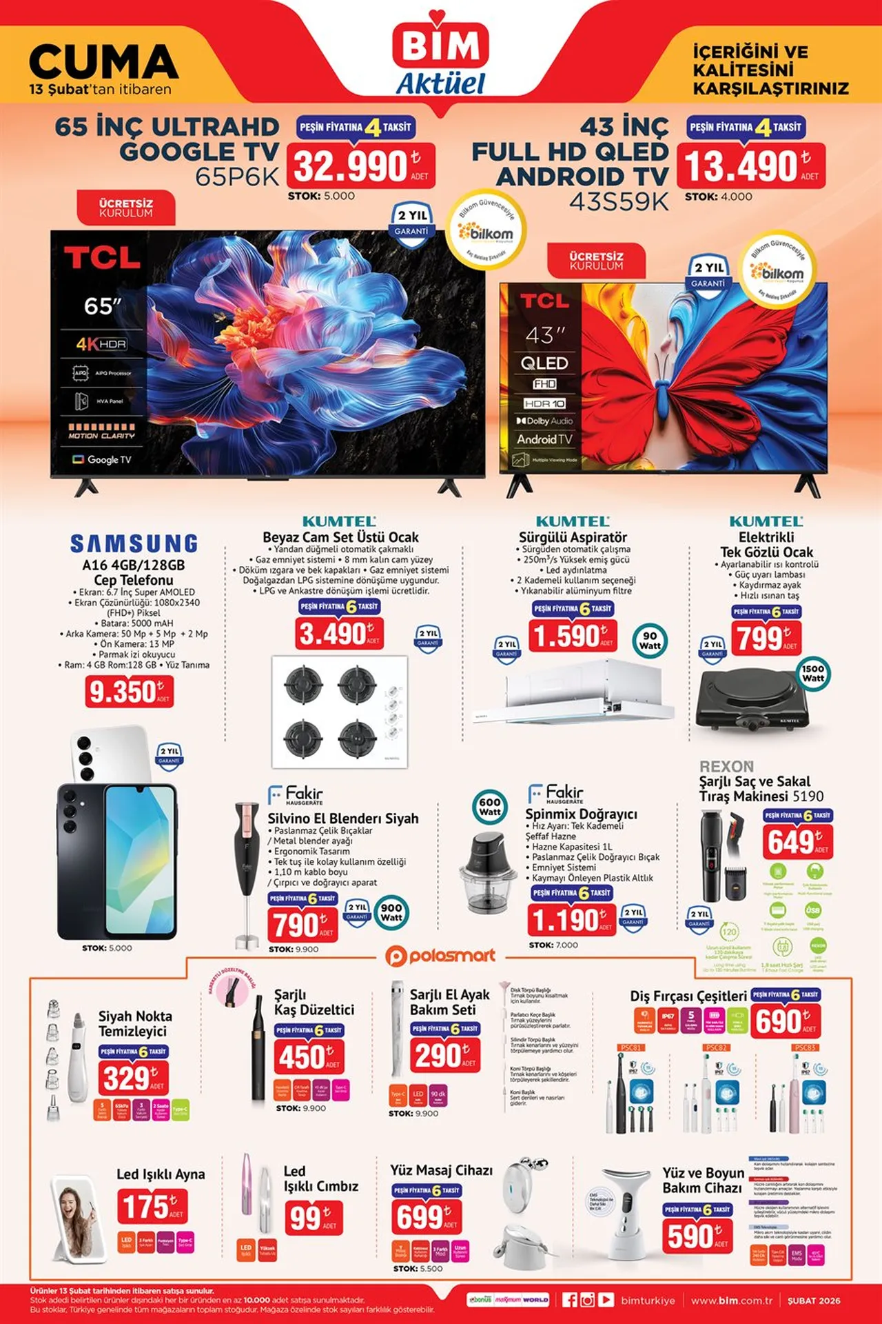 BİM 10-13 Şubat aktüel ürünler kataloğu çıktı! Bu hafta BİM marketlerde hangi ürünler satışa çıkacak?