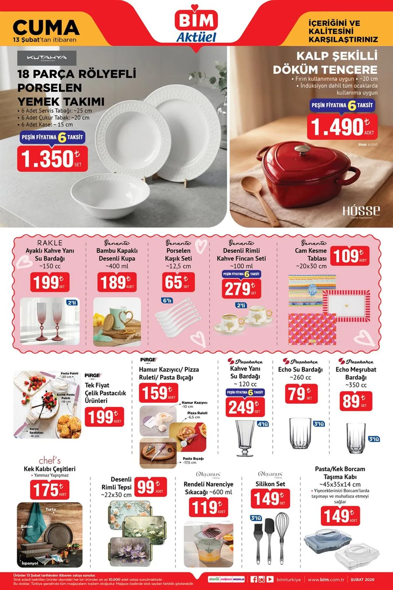 BİM 10-13 Şubat aktüel ürünler kataloğu çıktı! Bu hafta BİM marketlerde hangi ürünler satışa çıkacak?