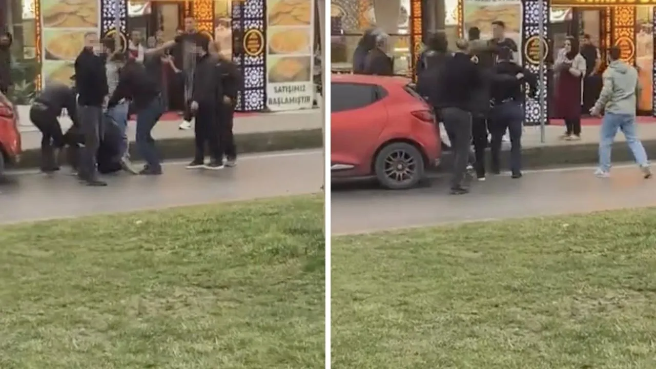 Grup halinde bir kişiyi acımasızca dövdüler!