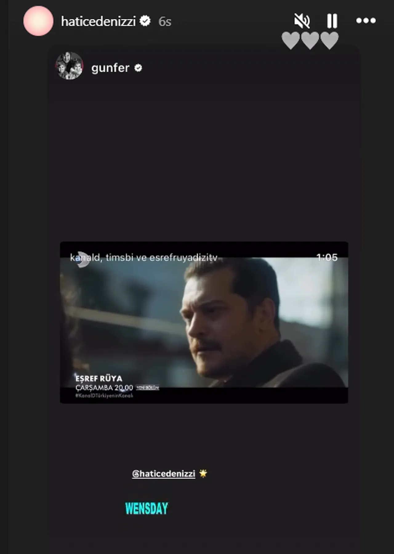 Hatice Deniz Eşref Rüya’ya  Melek  karakteriyle dahil oldu!