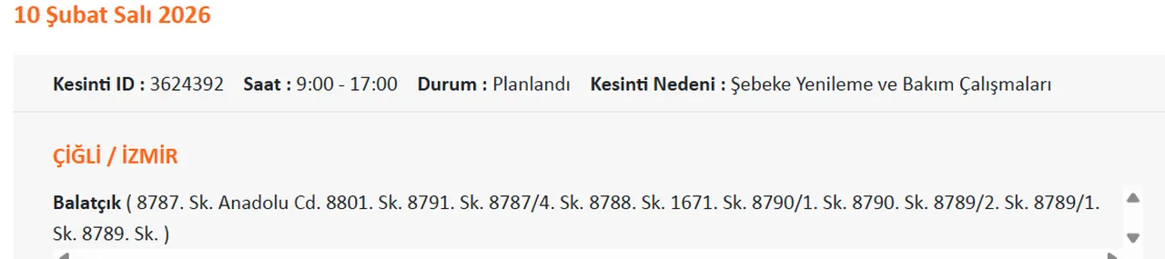 İzmir GDZ elektrik kesintisi sorgulama listesi! 10-11 Şubat İzmir'de elektrikler ne zaman gelecek?