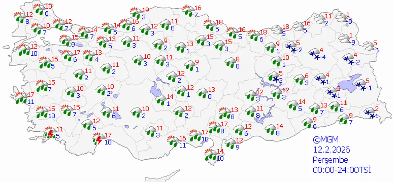 Kar ve sağanak yağış geliyor! 13 ile sarı kodlu uyarı