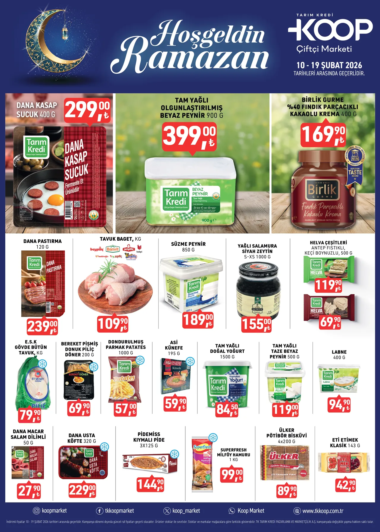 Tarım Kredi Kooperatifi Market indirimi 10-19 Şubat! Ramazan'a özel afişi paylaşıldı