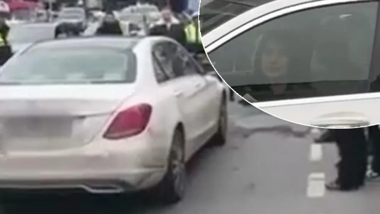 Trafiği engelleyip direksiyon başında dans etti! Kadın sürücü gözaltında