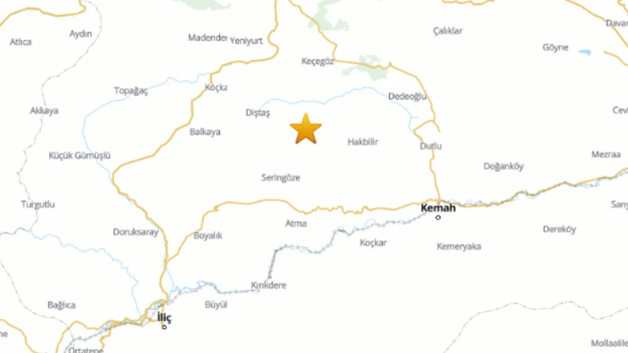 Erzincan Kemah'da gece yarısı deprem! AFAD ilk verileri duyurdu